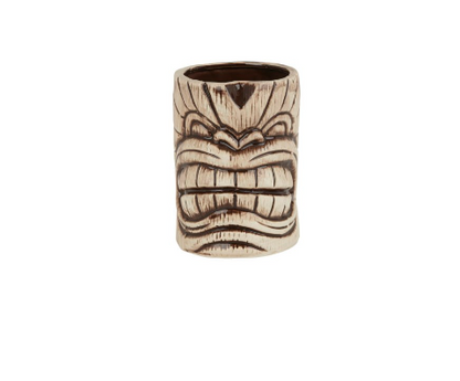 Ceramic Toscano Kanaloa Tiki Mug – 450ml Light & Coffee Brown