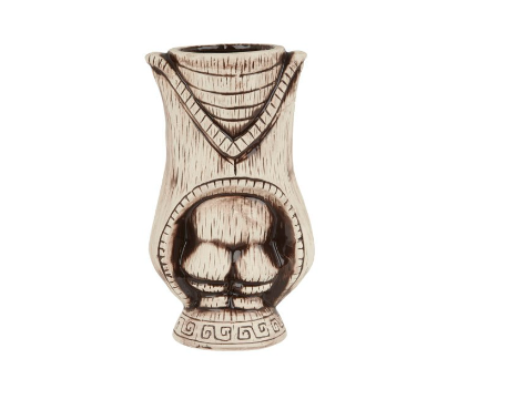 Ceramic Kane Tiki Mug – 400ml Light & Coffee Brown