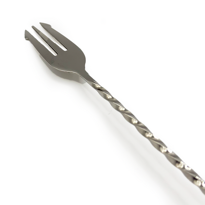 40cm Stainless Steel Cocktail Bar Spoon with Fork