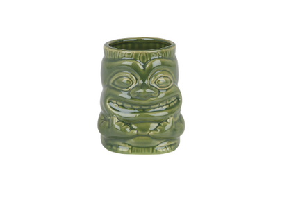 Ceramic Tiki Mug with Handle – 425ml Sea Green