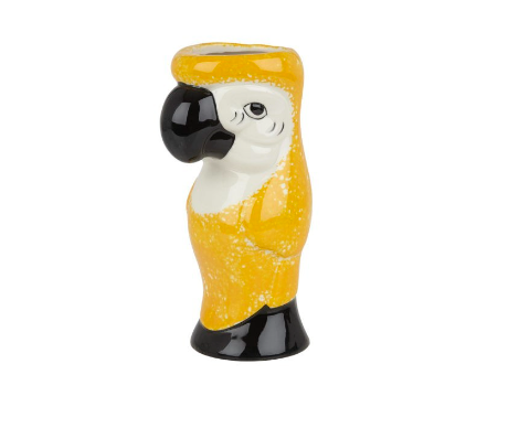 Ceramic Parrot Tiki Mug – 750ml Yellow