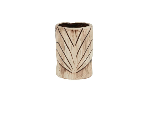 Ceramic Toscano Kanaloa Tiki Mug – 450ml Light & Coffee Brown