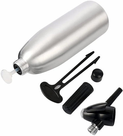 1L Aluminium Soda Water Siphon – Silver