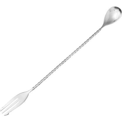 Trident Bar Spoon with Fork – Stainless Steel