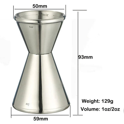 Double Cocktail Jigger 1oz/2oz – 304 Stainless Steel