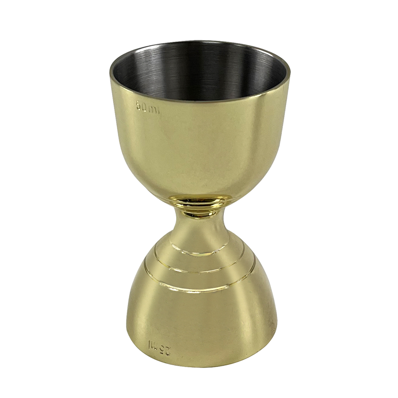 Bar Bell Cocktail Jigger – Gold Plated 25ml/50ml
