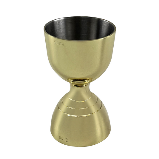Bar Bell Cocktail Jigger – Gold Plated 25ml/50ml
