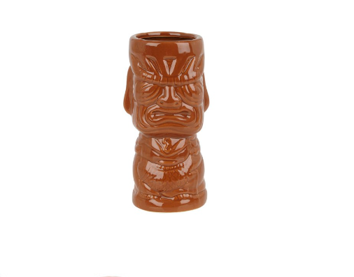 Ceramic Molokai Tiki Mug – 360ml Brown